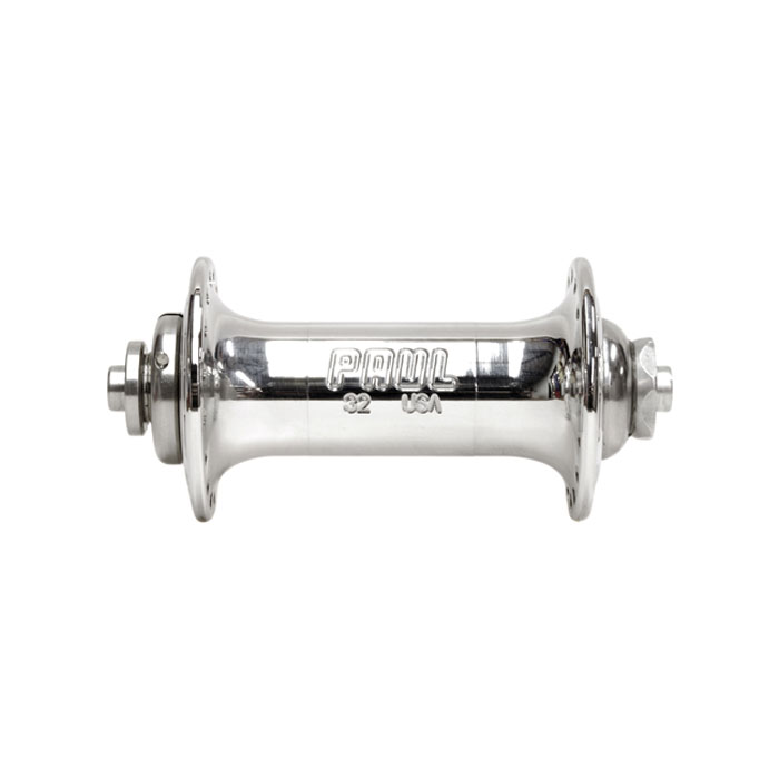 PHILWOOD* high flange track hub front (silver) - BLUE LUG