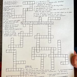 Kelsey's Mountainbiking Crossword Puzzle